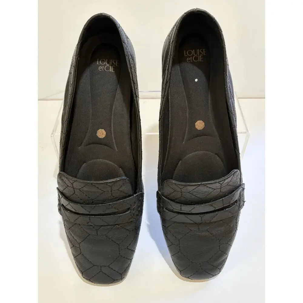 Louise et Cie Lo-Alamea Stylish Classic Black Loafer Flats - Women's Size 7.5 M